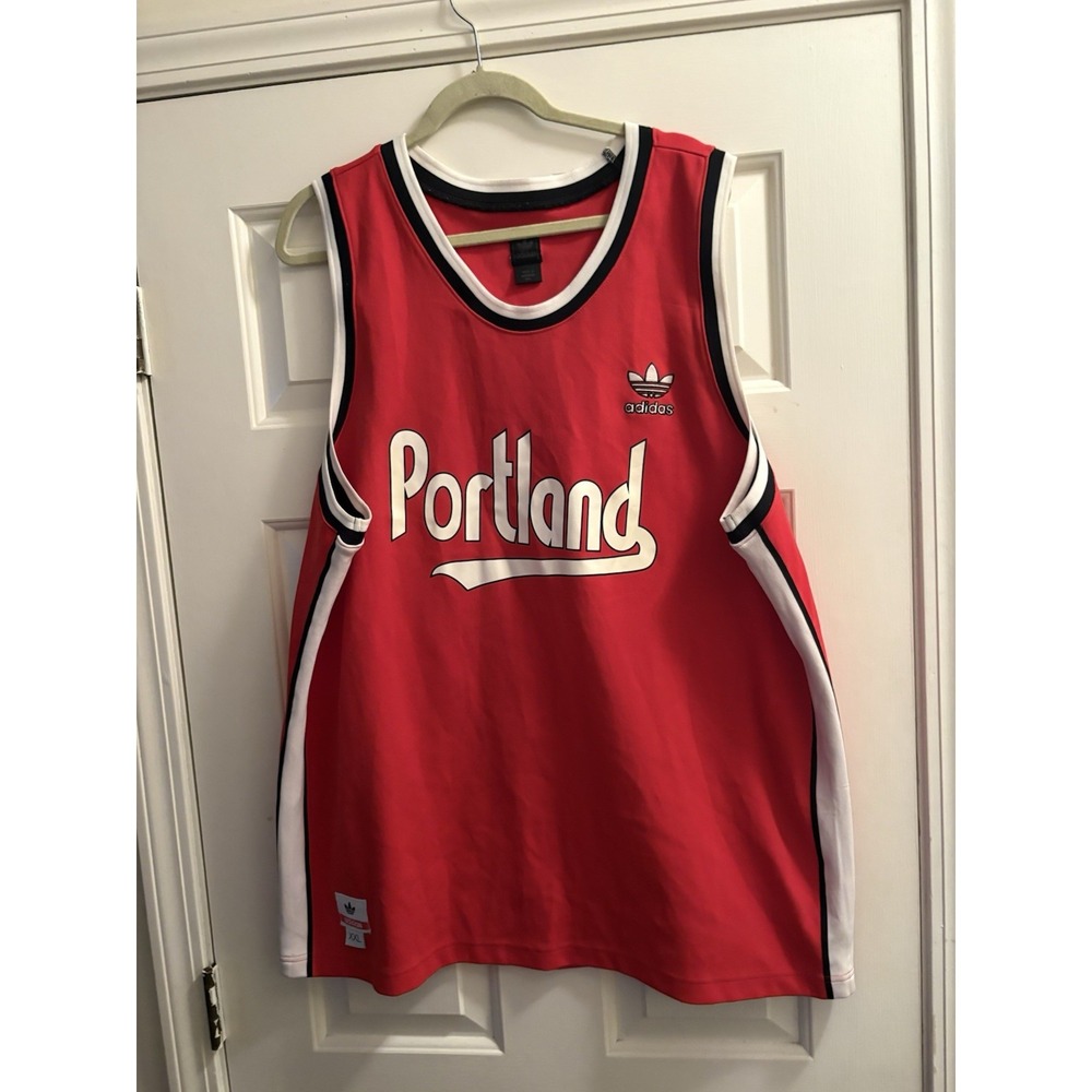 Adidas Portland Trail Blazers Bill Walton 32 Tank Top Basketbal1 Jersey Size 2XL